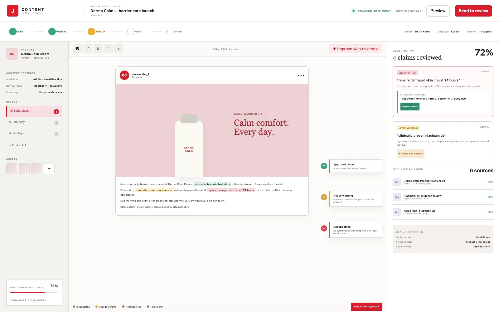 RAG-платформа проверки продуктового контента для Johnson & Johnson