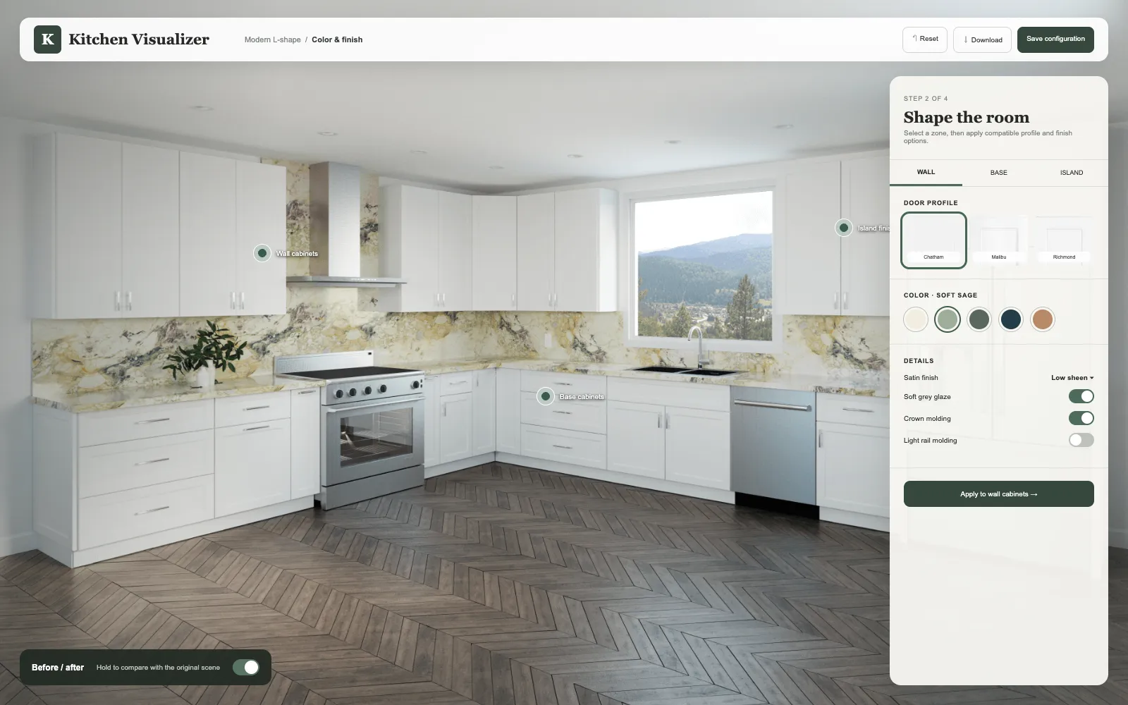Kitchen Visualizer — white-label-конструктор кухонь для интернет-магазинов