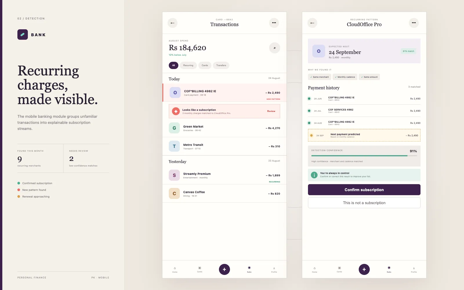 Subscription Control — банковский модуль управления подписками