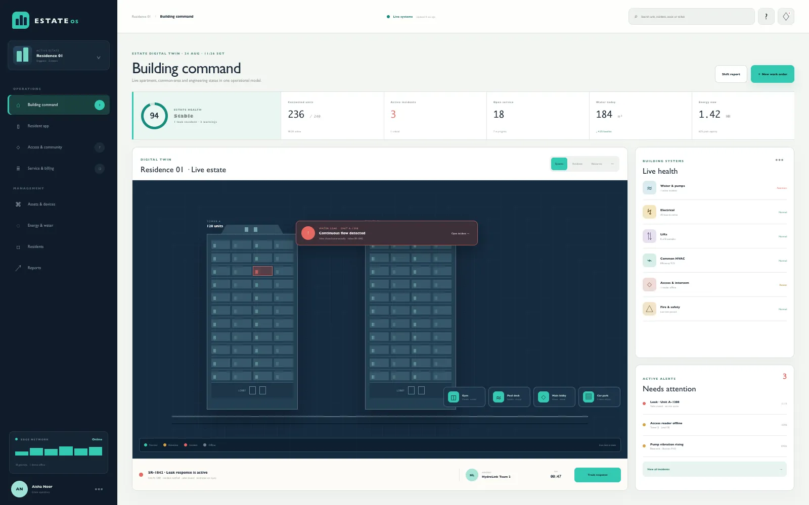 Smart Residential Platform — управление жилыми комплексами и умными квартирами — Экран 3