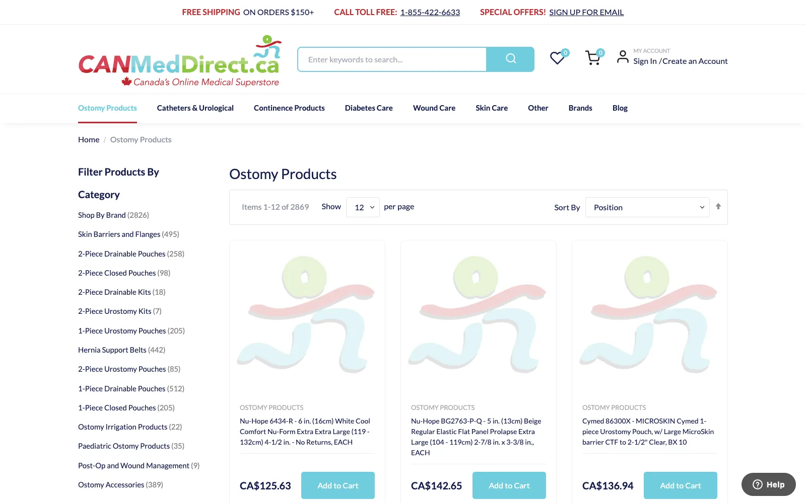CanMedDirect — интернет-магазин медицинских расходных материалов — Экран 3
