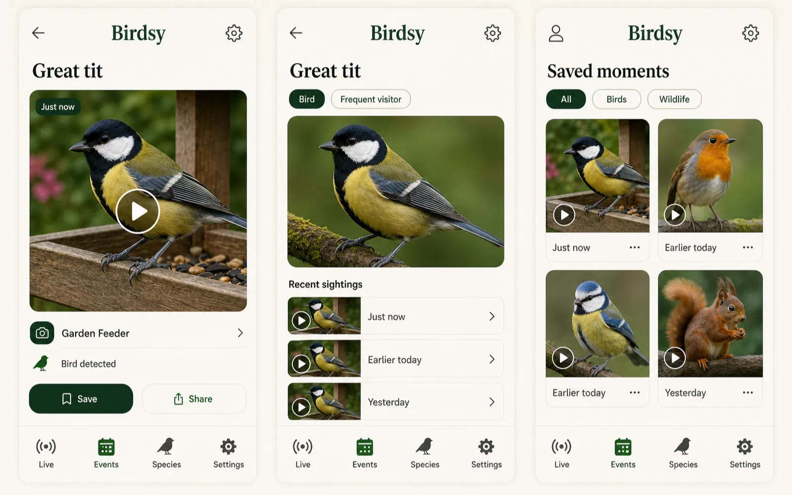 Birdsy — камера наблюдения за птицами: мобильное приложение, распознавание видов и отпугивание птиц на ЛЭП — Экран 3