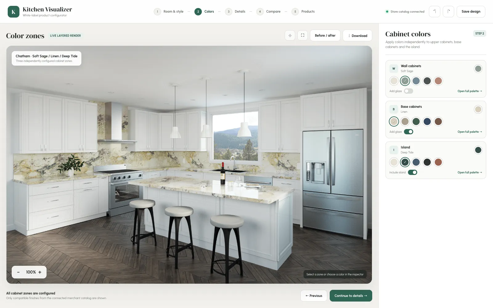 Kitchen Visualizer — white-label-конструктор кухонь для интернет-магазинов — Экран 5