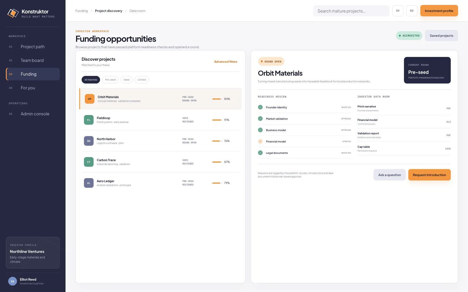 Konstruktor — платформа развития стартапов и привлечения инвестиций — Экран 5