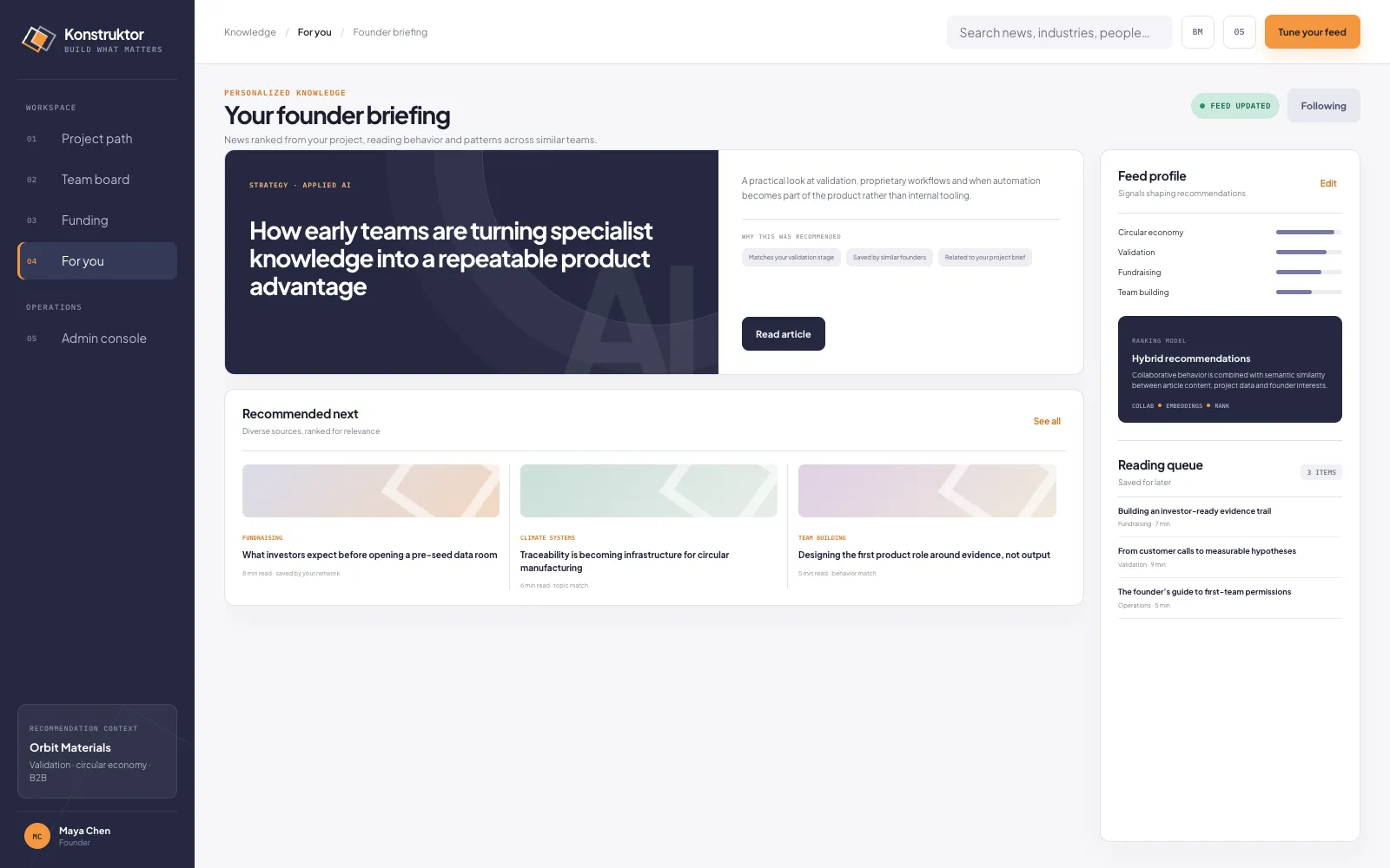 Konstruktor — платформа развития стартапов и привлечения инвестиций — Экран 6