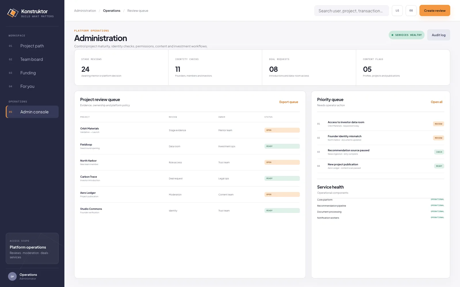 Konstruktor — платформа развития стартапов и привлечения инвестиций — Экран 7