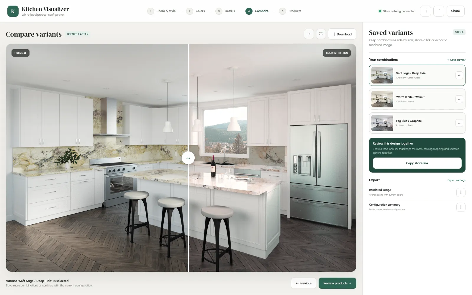 Kitchen Visualizer — white-label-конструктор кухонь для интернет-магазинов — Экран 7