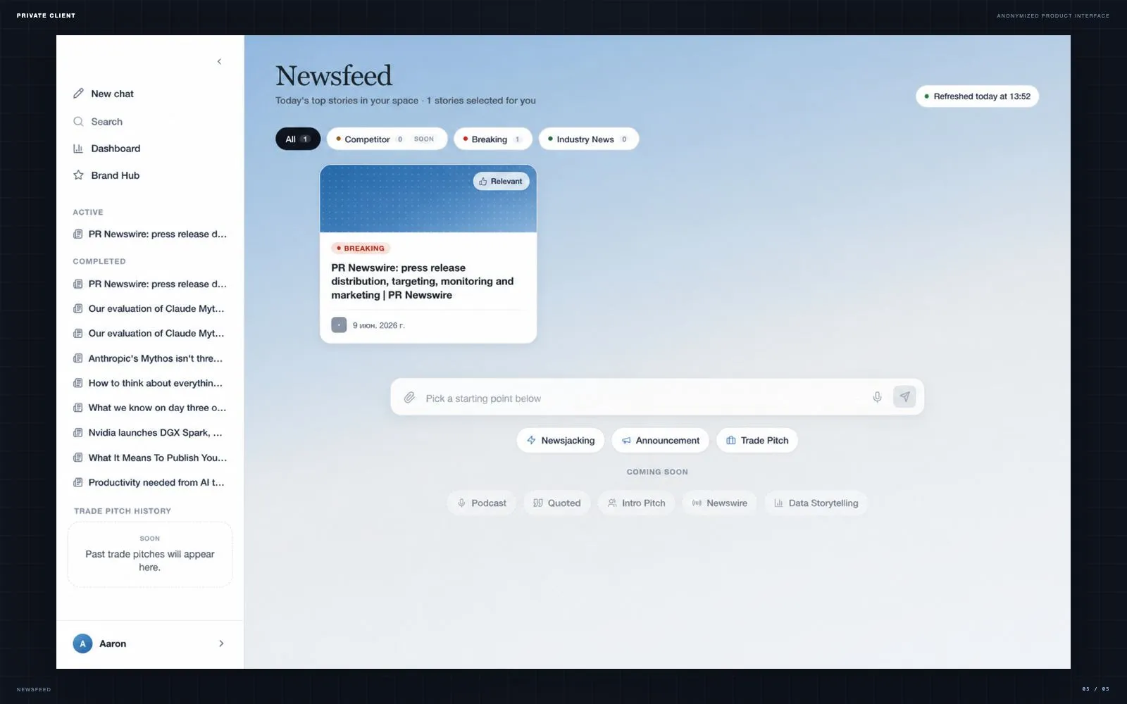 Агентная ИИ-платформа полного цикла PR — Непрерывный мониторинг инфополя с оценкой релевантности